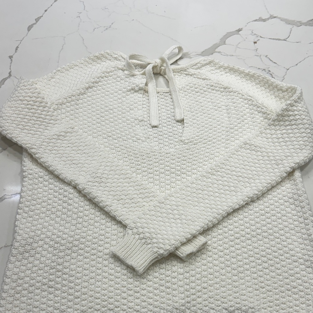 Lovestitch Cream Textured Knit Sweater - Picture 3 of 4